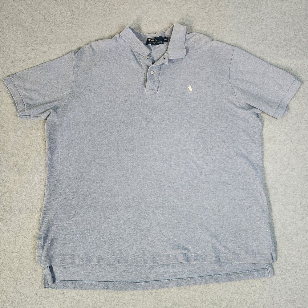 Polo Ralph Lauren Shirt XXL Gray Pique Cotton Northern Mariana Islands Vintage